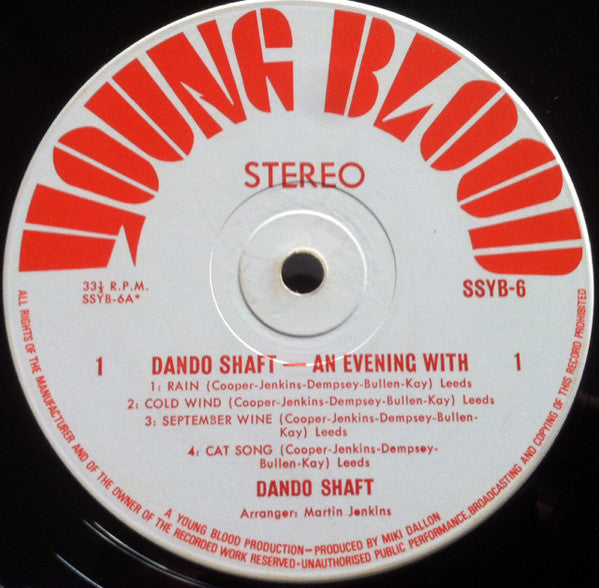 Dando Shaft - An Evening With Dando Shaft Vinyl LP (Used)