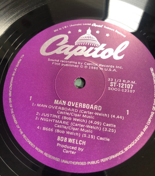 Bob Welch - Man Overboard Vinyl LP (Used)