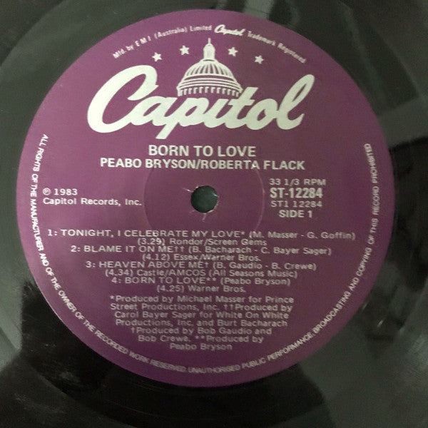 Peabo Bryson & Roberta Flack - Born To Love Vinyl LP (Used)