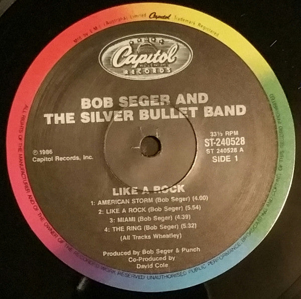 Bob Seger & The Silver Bullet Band - Like A Rock Vinyl LP (Used)
