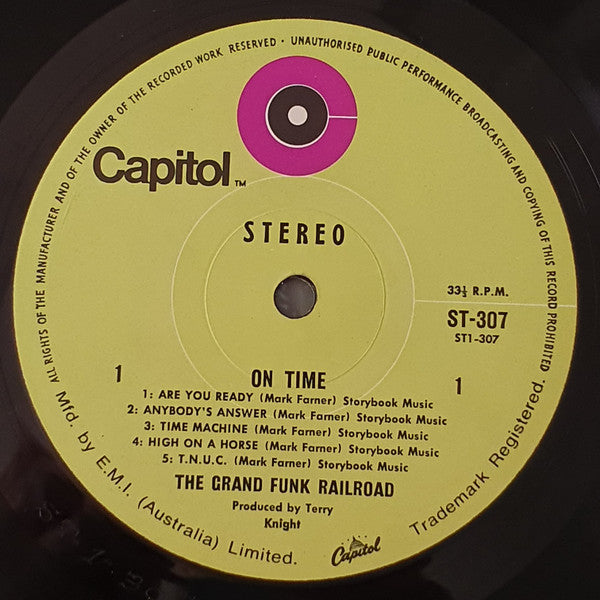 Grand Funk Railroad - On Time Vinyl LP (Used)