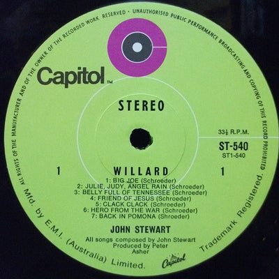 John Stewart - Willard Vinyl LP (Used)