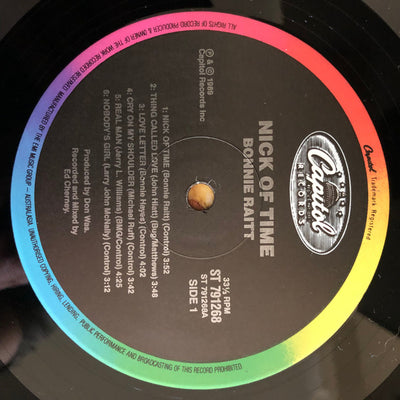 Bonnie Raitt - Nick Of Time Vinyl LP (Used)
