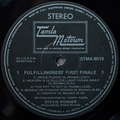 Stevie Wonder - Fulfillingness' First Finale Vinyl LP (Used)