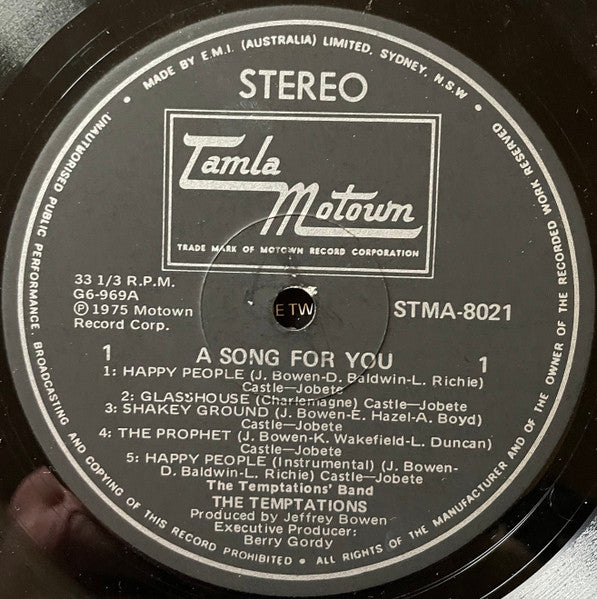 Temptations - A Song For You Vinyl LP (Used)