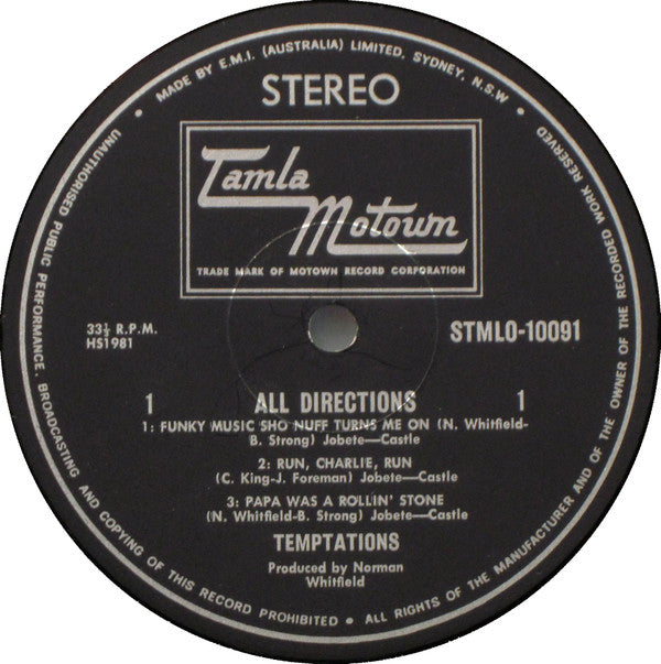 Temptations - All Directions Vinyl LP (Used)