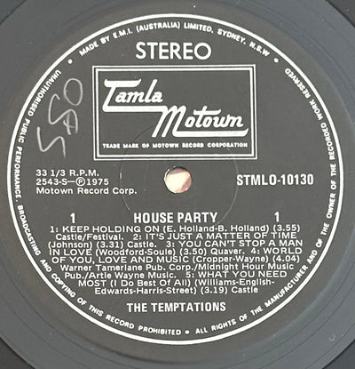 Temptations - House Party Vinyl LP (Used)