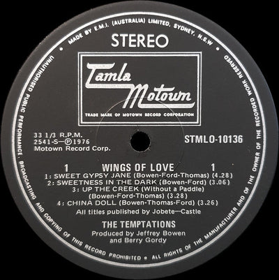 Temptations - Wings Of Love Vinyl LP (Used)