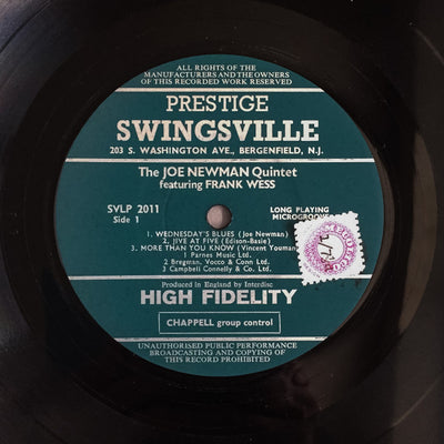 Joe Newman Quintet Featuring Frank Wess - Jive At Five Vinyl LP (Used)