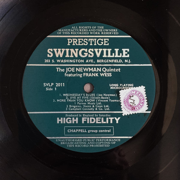 Joe Newman Quintet Featuring Frank Wess - Jive At Five Vinyl LP (Used)