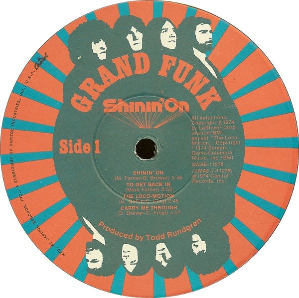 Grand Funk Railroad - Shinin' On Vinyl LP (Used)