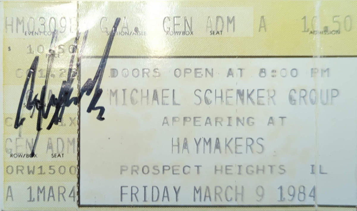 Michael Schenker Group - 1984 Original Vintage Concert Ticket