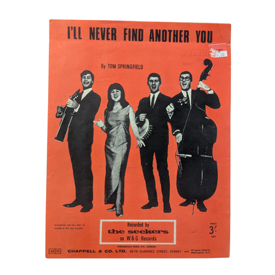 Seekers - I'll Never Find Another You Sheet Music