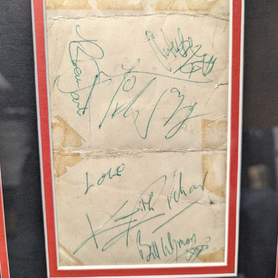 Rolling Stones - Framed Autographs, Photos & 'Five By Five' Mono EP