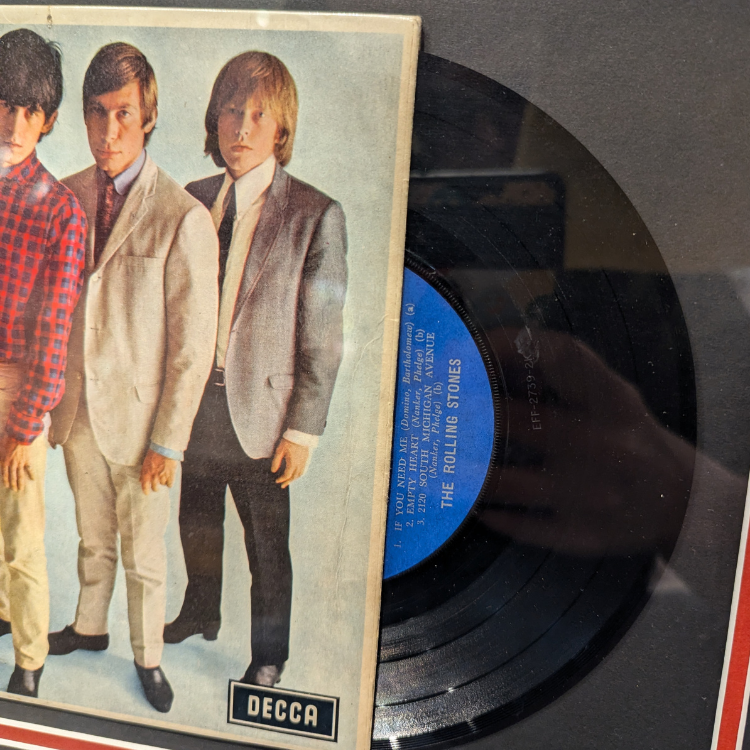 Rolling Stones - Framed Autographs, Photos & 'Five By Five' Mono EP