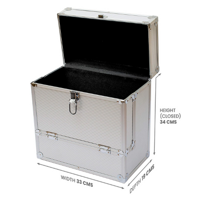 Retro Musique - Aluminium Record Storage Case Silver