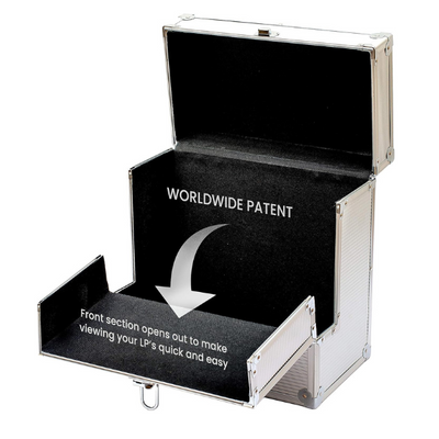 Retro Musique - Aluminium Record Storage Case Silver