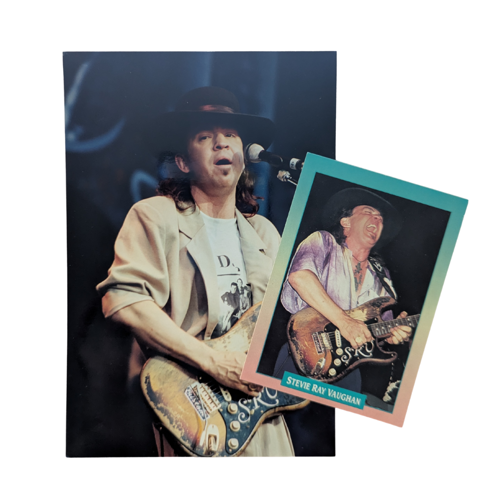 Stevie Ray Vaughan - Actual Photo & Collectable Card