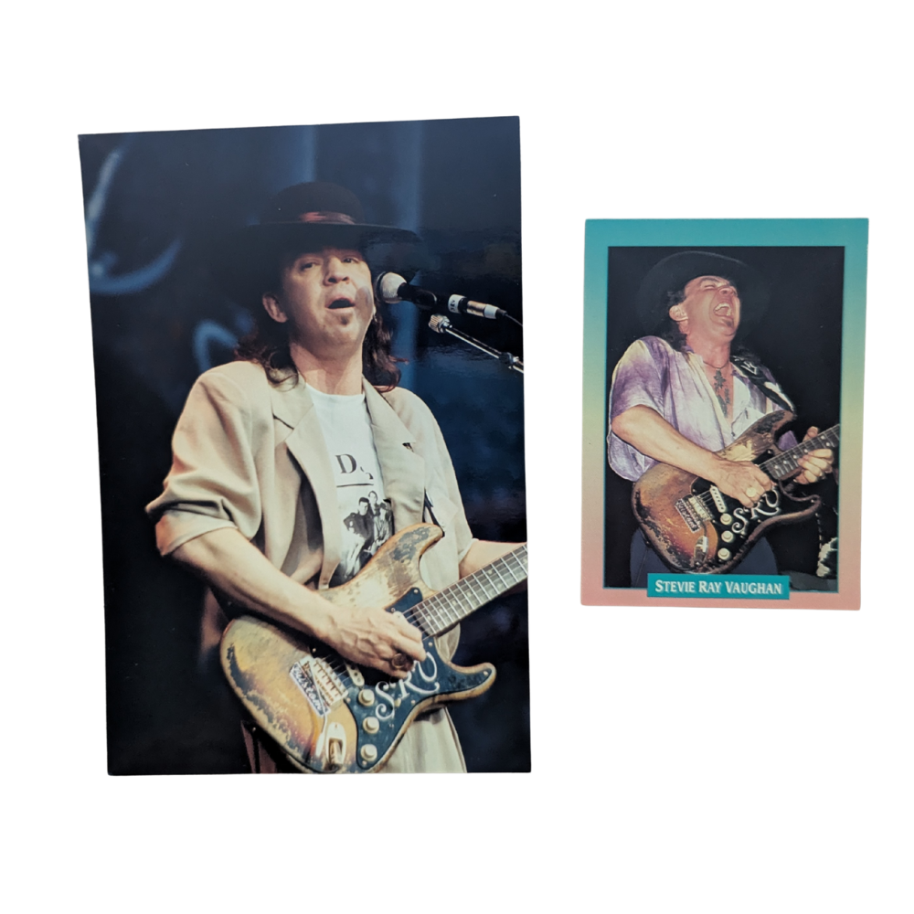 Stevie Ray Vaughan - Actual Photo & Collectable Card