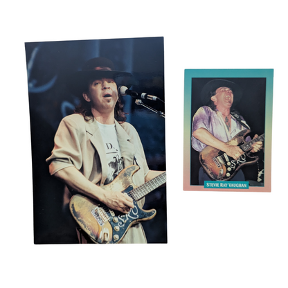 Stevie Ray Vaughan - Actual Photo & Collectable Card