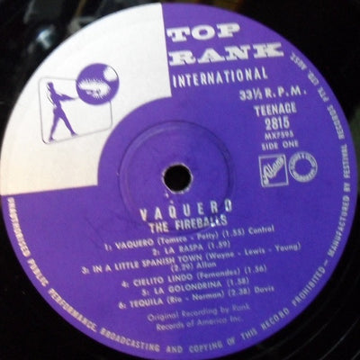 Fireballs - Vaquero Vinyl LP (Used)