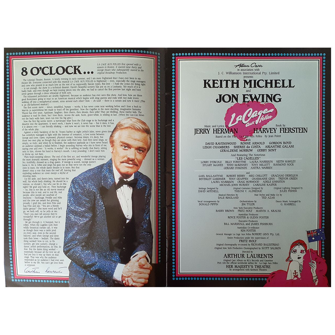 La Cage Aux Folles  - Original 1985 Stage Show Program (Australian Cast)