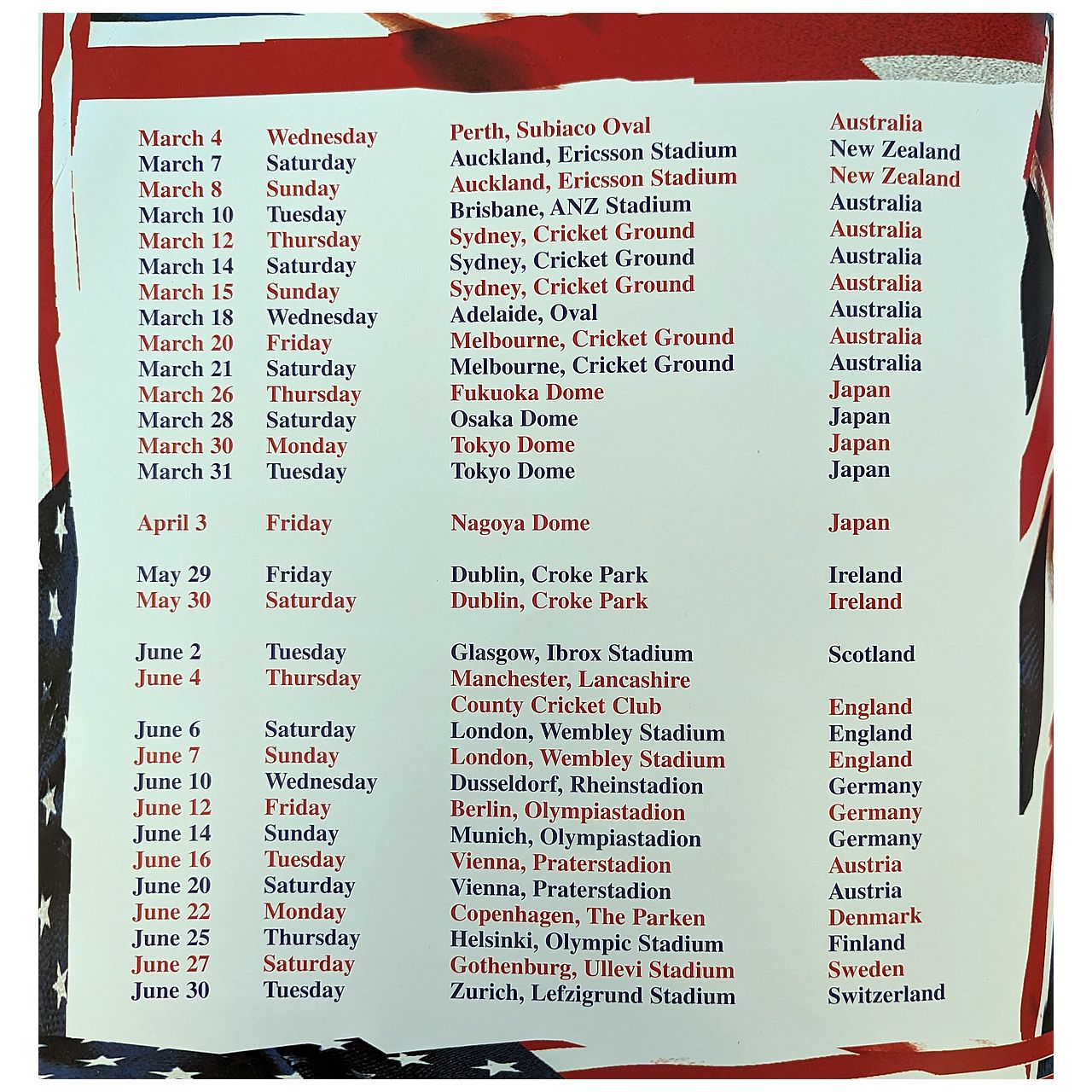 Billy Joel & Elton John - Face To Face 1998 Original Concert Tour Program