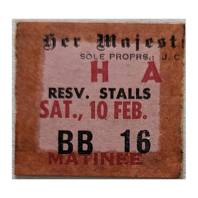 Hair - Original 1973 Australian Concert Tour Program With Ticket Stub