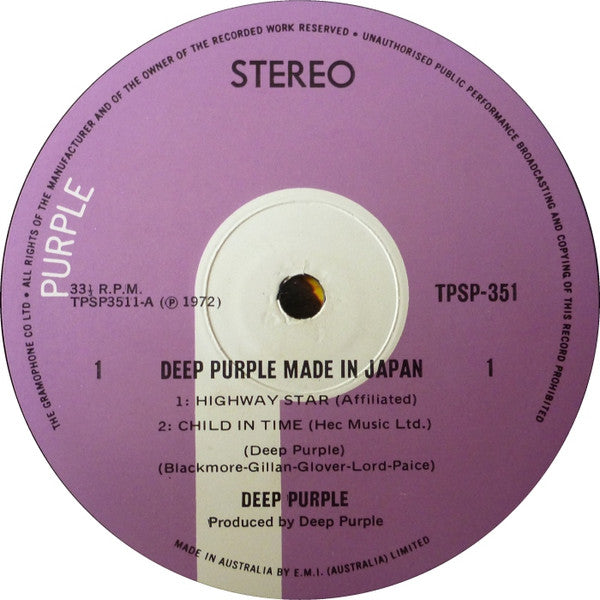 Deep Purple - Live Made In Japan Vinyl 2LP (Used)
