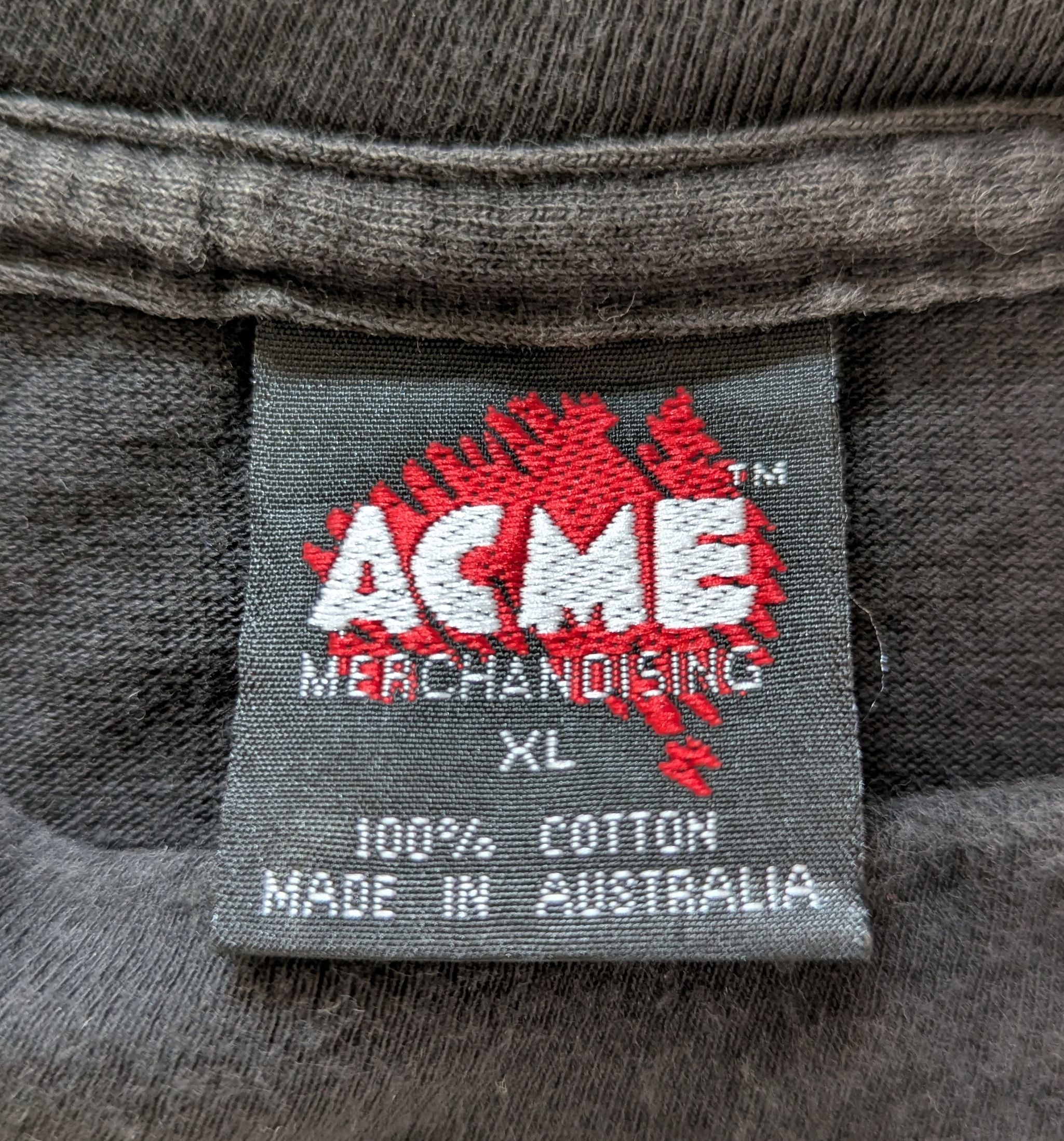 U2 - Zooropa  1993 Zoo TV Tour Original Vintage Concert  T-Shirt Black Size XL