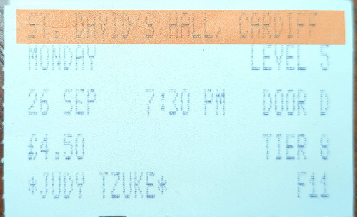 Judy Tzuke - 1983 Original Vintage Concert Ticket Seat #F11