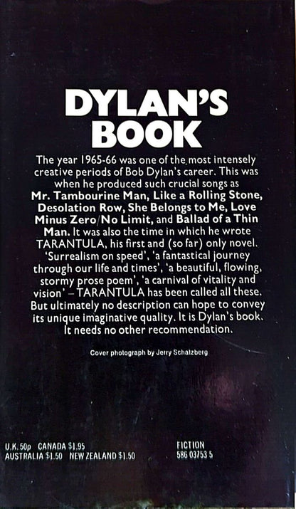 Bob Dylan - Tarantula Paperback Book (1975)