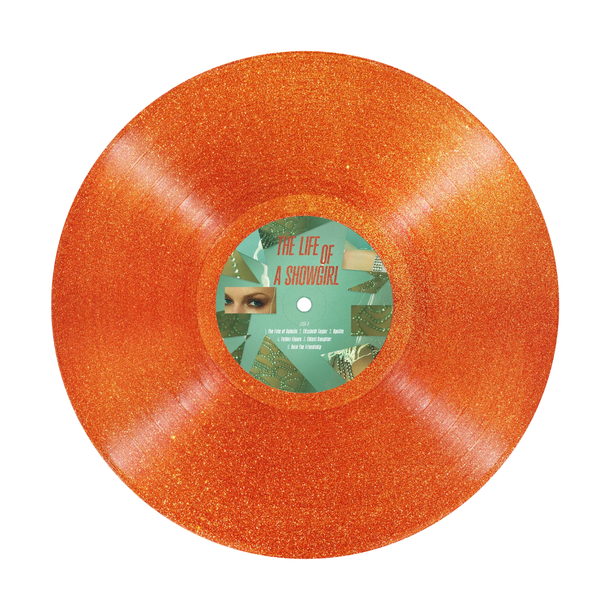 Taylor Swift - The Life Of A Showgirl Sweat & Vanilla Perfume Portofino Orange Glitter Coloured Vinyl LP