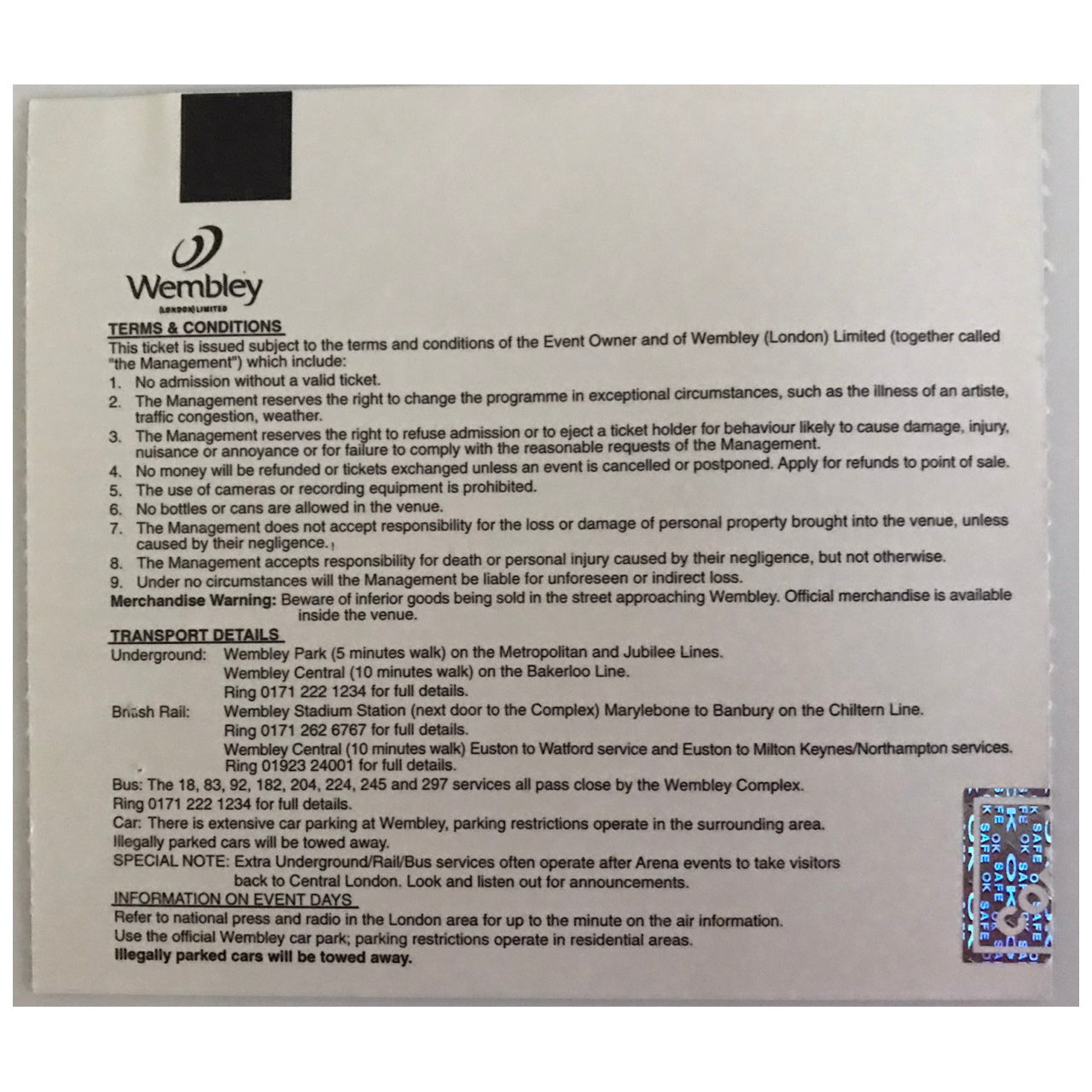 Corrs - Tour In Blue 2000 European Original Concert Tour Program With Ticket