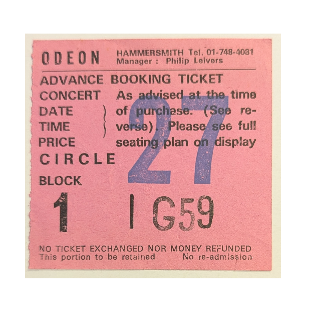 Alice Cooper -Special forces Tour 1982 Original Vintage Concert Ticket