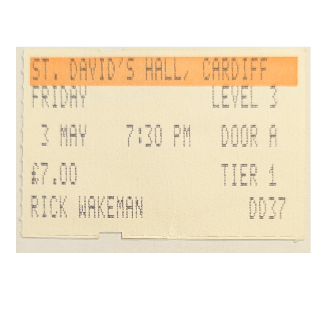 Rick Wakeman - 1985 Tour Original Vintage Concert Ticket