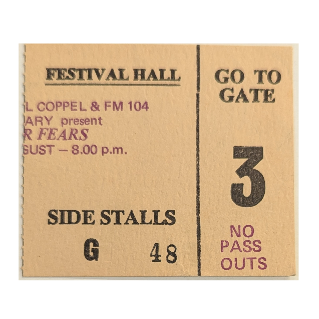 Tears For Fears - Songs From The Big Chair Tour 1985 Original Vintage Concert Ticket