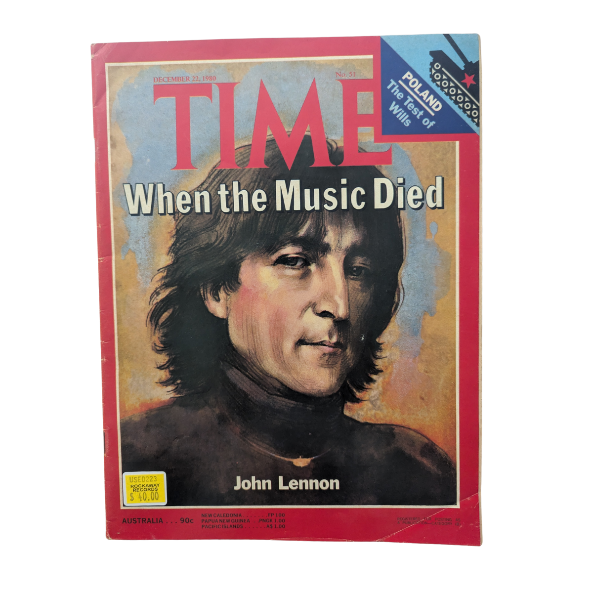 Time - When The Music Died December 2022, 1980 Vintage Magazine