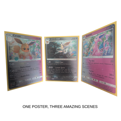 Various Pokemon Trading Cards - 3D Lenticular Poster