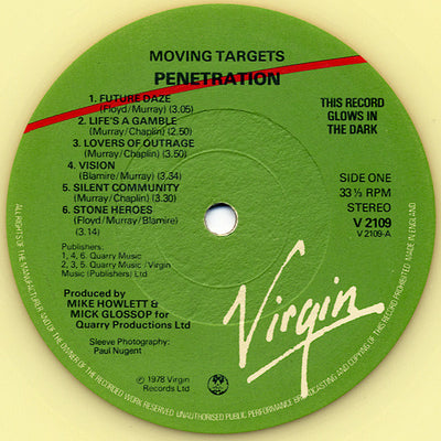 Penetration - Moving Targets Limited Edition Glow In The Dark Vinyl LP (Used)
