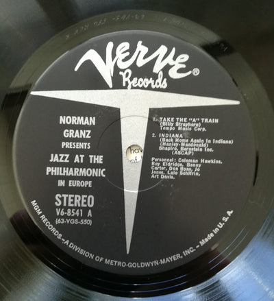 Jazz At The Philharmonic - Norman Granz Presents "Jazz At The Philharmonic" In Europe Vinyl LP (Used)