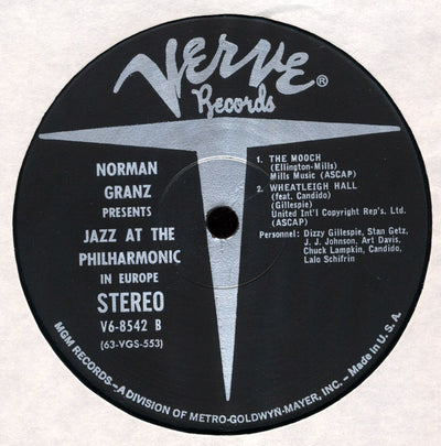 Various Artists - Norman Granz Presents "Jazz At The Philharmonic" In Europe Vinyl LP (Used)