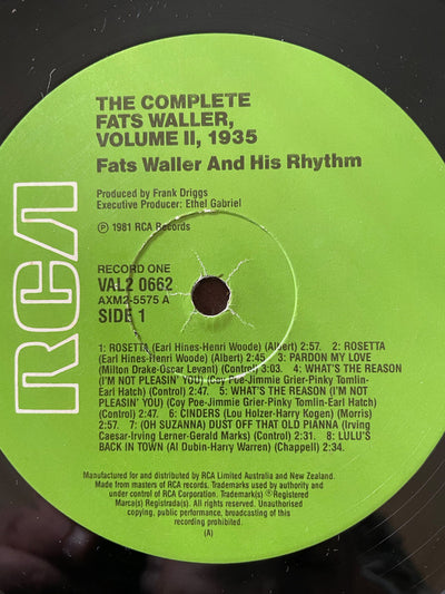 Fats Waller & His Rhythm - The Complete Fats Waller, Vol. II (1935) Gatefold Vinyl 2LP (Used)