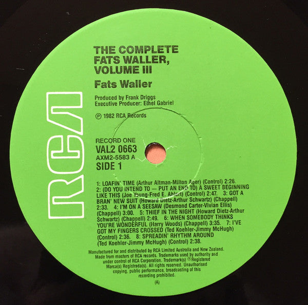 Fats Waller - The Complete Fats Waller, Volume III (1935-1936) Vinyl 2LP (Used)