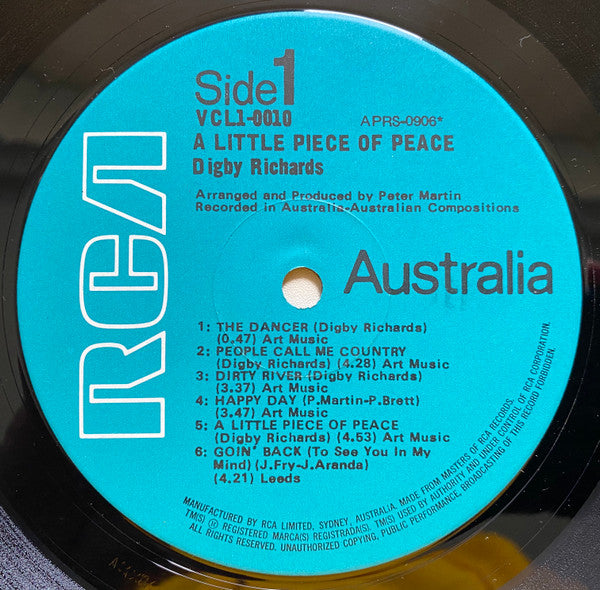 Digby Richards - A Little Piece Of Peace Reissue Vinyl LP (Used)