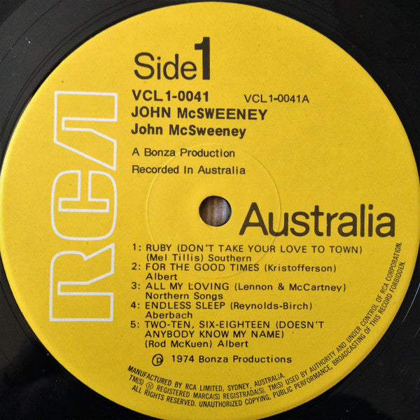 John McSweeney - John McSweeney Vinyl LP (Used)