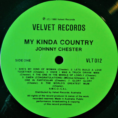 Johnny Chester - My Kinda Country Vinyl LP (Used)