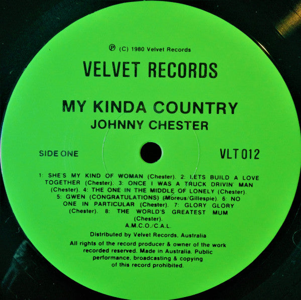 Johnny Chester - My Kinda Country Vinyl LP (Used)