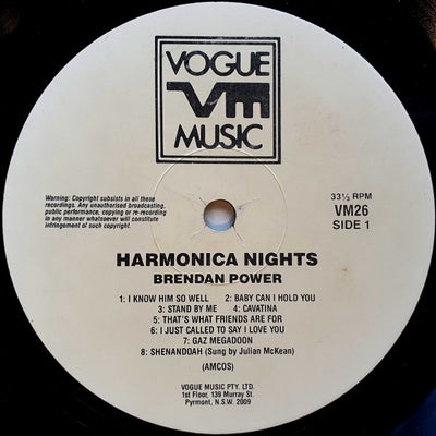 Brendan Power - Harmonica Nights Vinyl LP (Used)