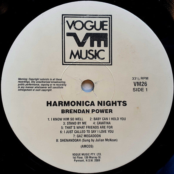 Brendan Power - Harmonica Nights Vinyl LP (Used)